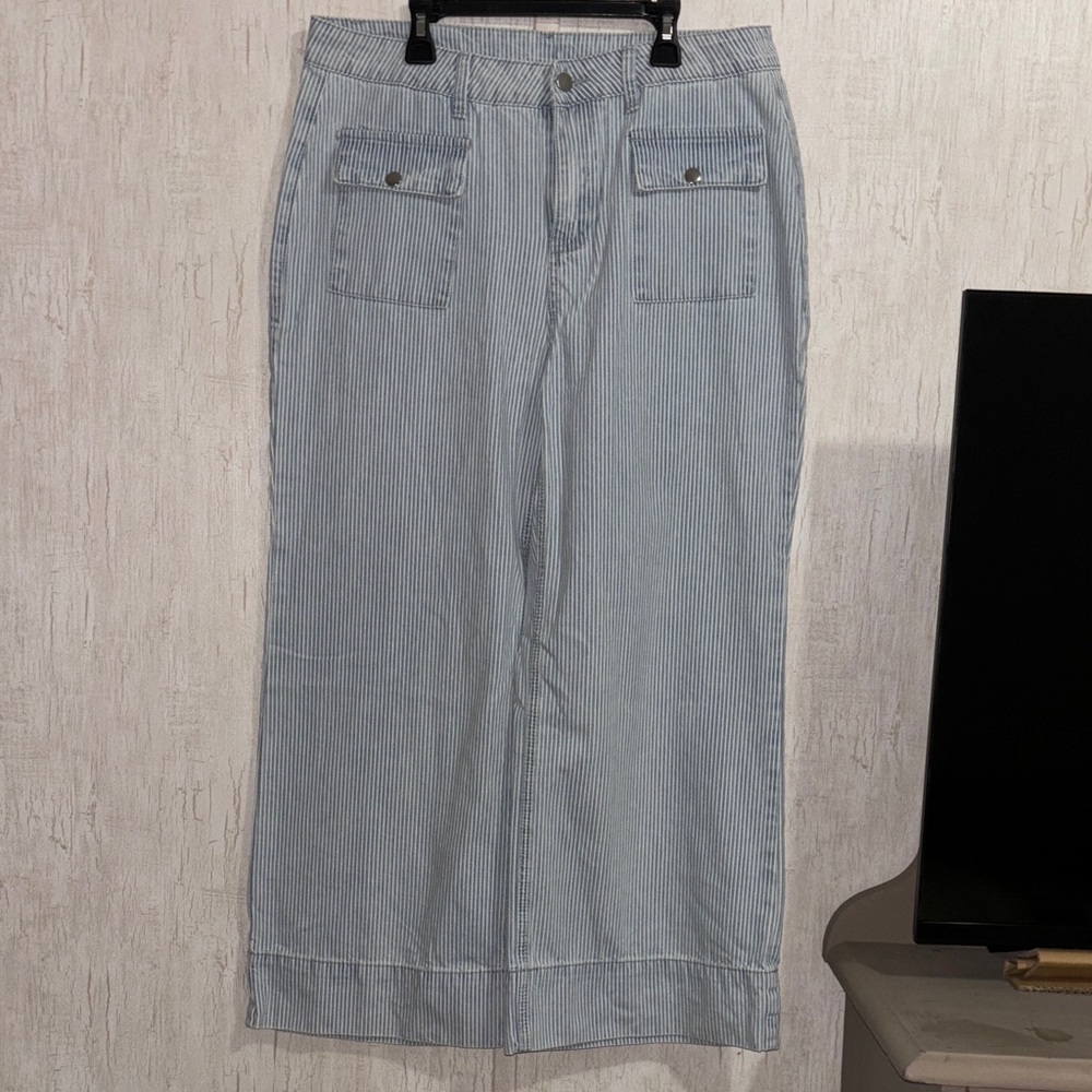 Striped Wide-Leg Pants (run small on sizing)